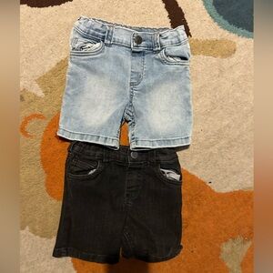 Toddler Boys 2t shorts- 2- one blue one black